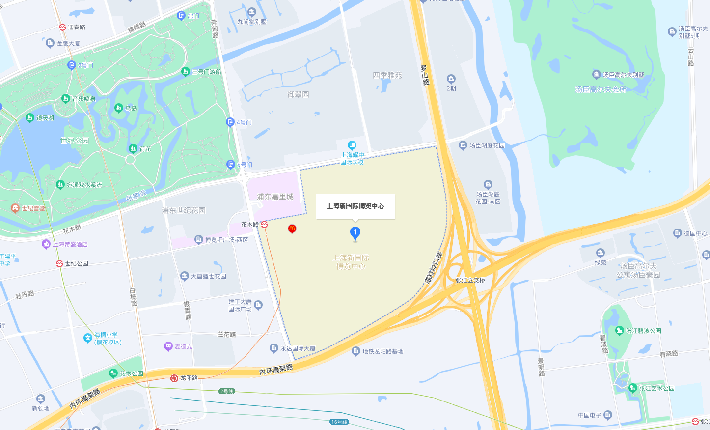 第十六届世界制药机械、包装设备与材料中国展位置